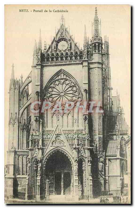 CPA Metz Portail de la Cathedrale 