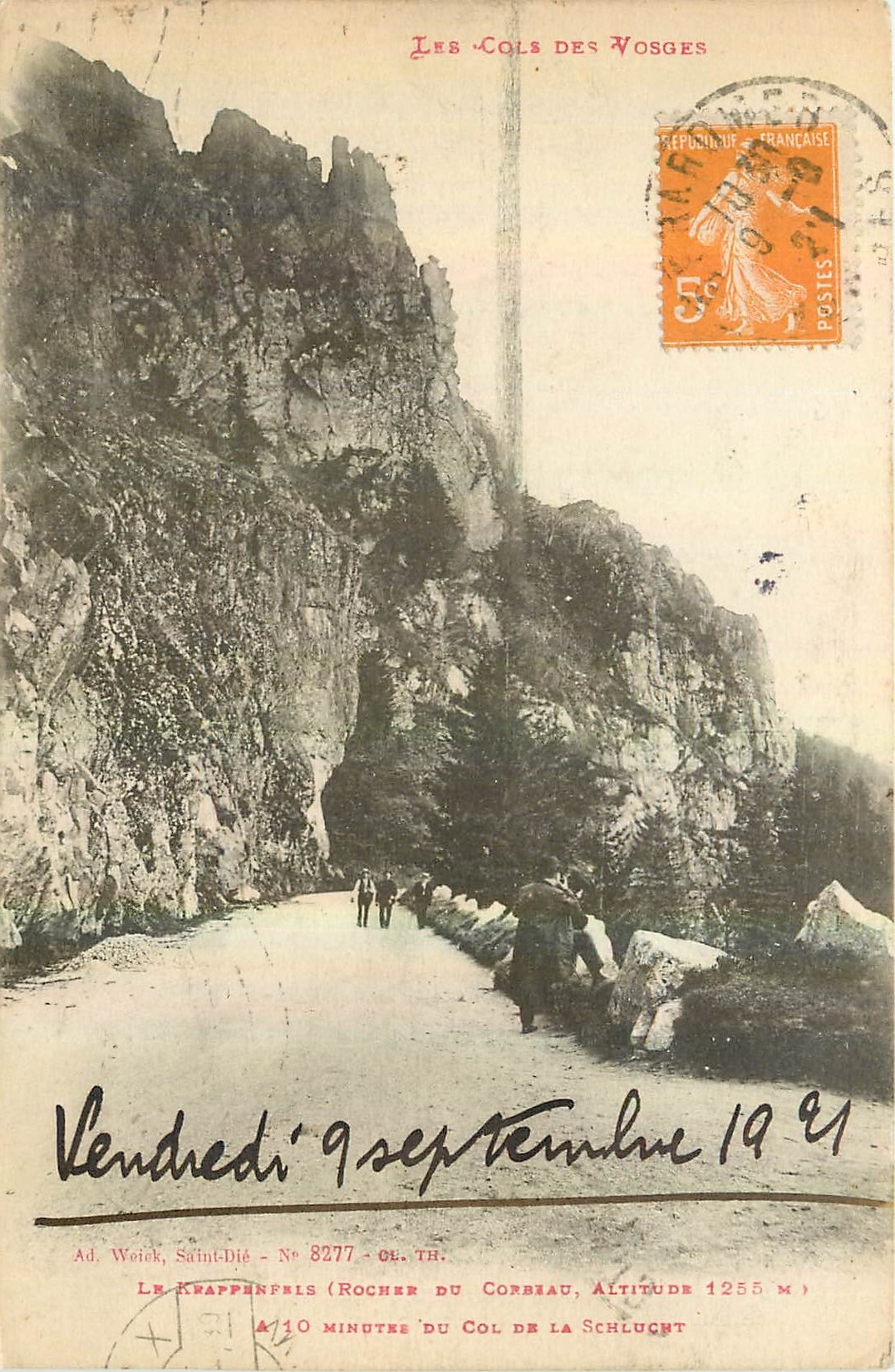 CPA Les Cols des Vosges Le Krappenfels Rocher du Corbeau Col de la Schlucht