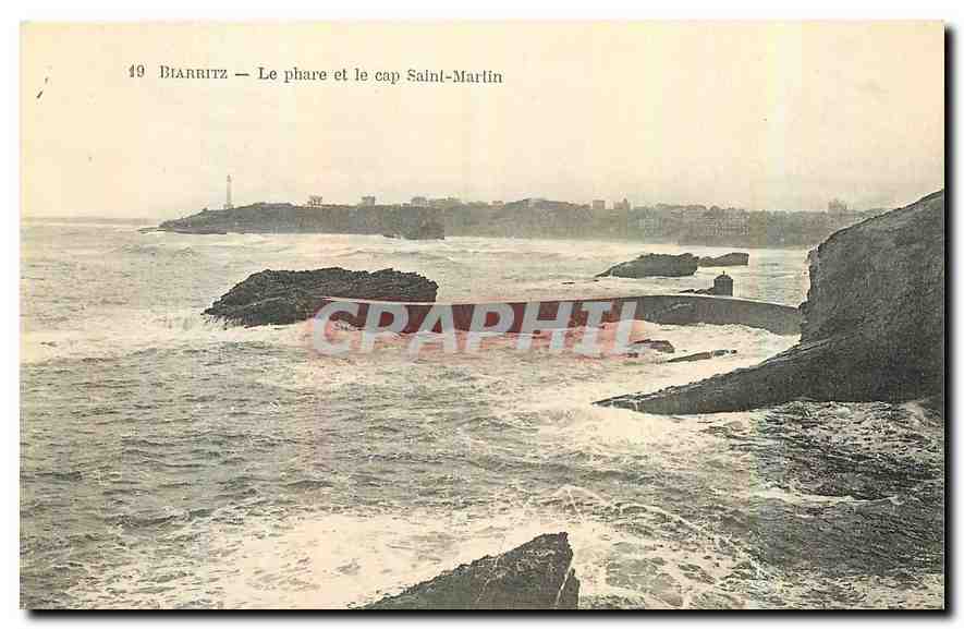 Biarritz — Le phare et le cap Saint-Martin — Graphil, n°19