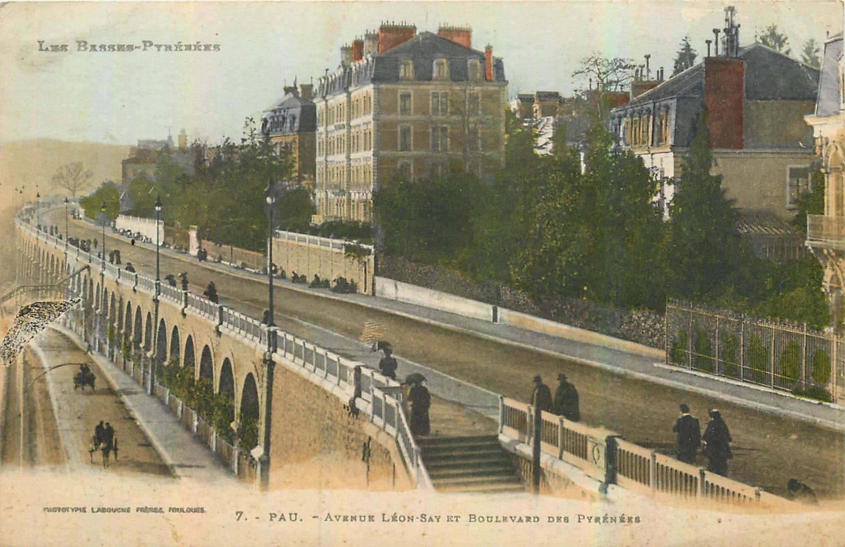 Pau - Avenue Léon-Say et Boulevard des Pyrénées — Phototype Labouché, Pau
