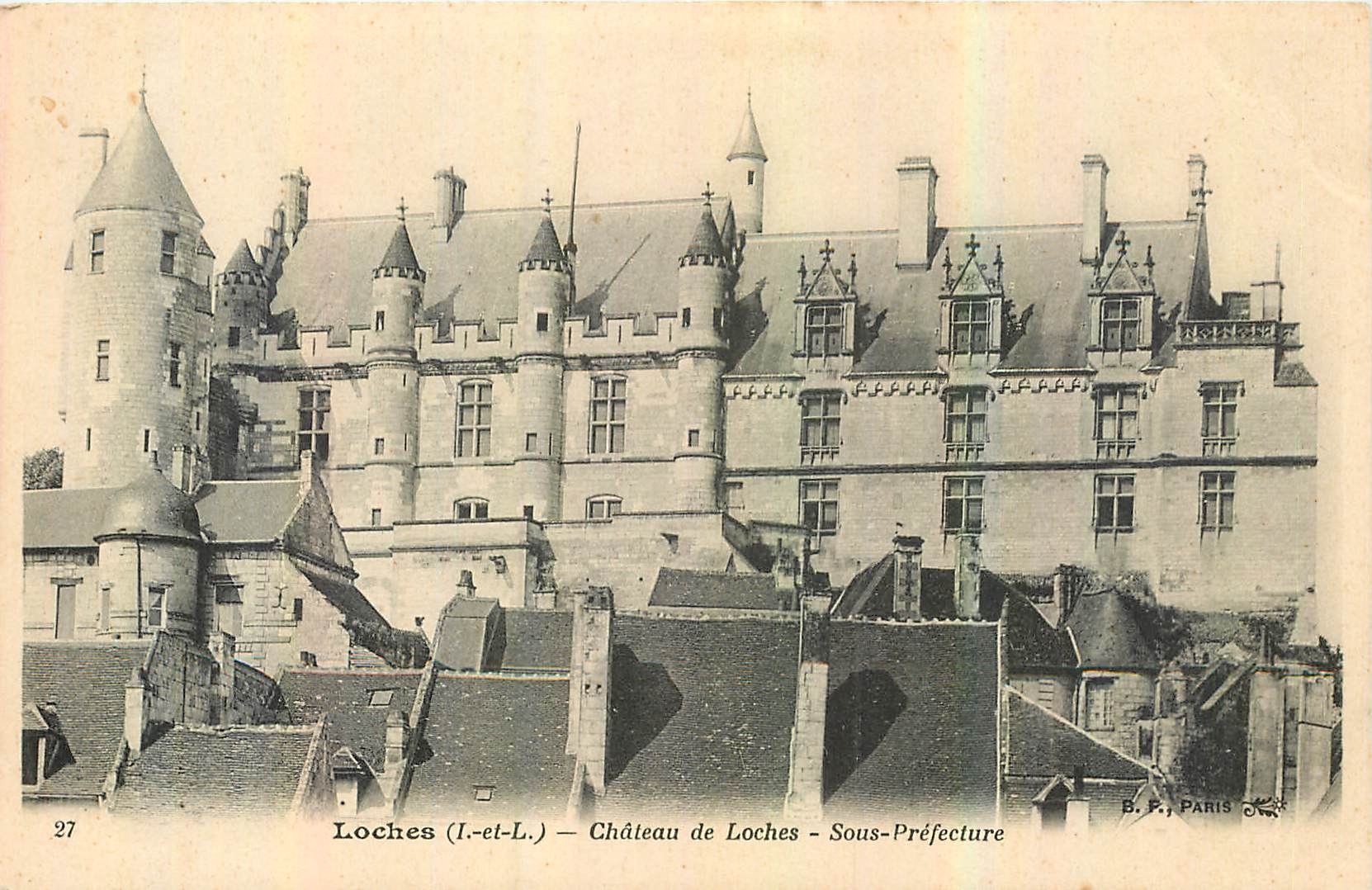 CPA Loches I et L Chateau de loches Sous Prefecture 