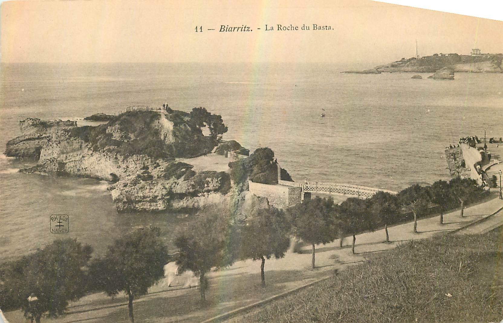 CPA Biarritz la roche du Basta 