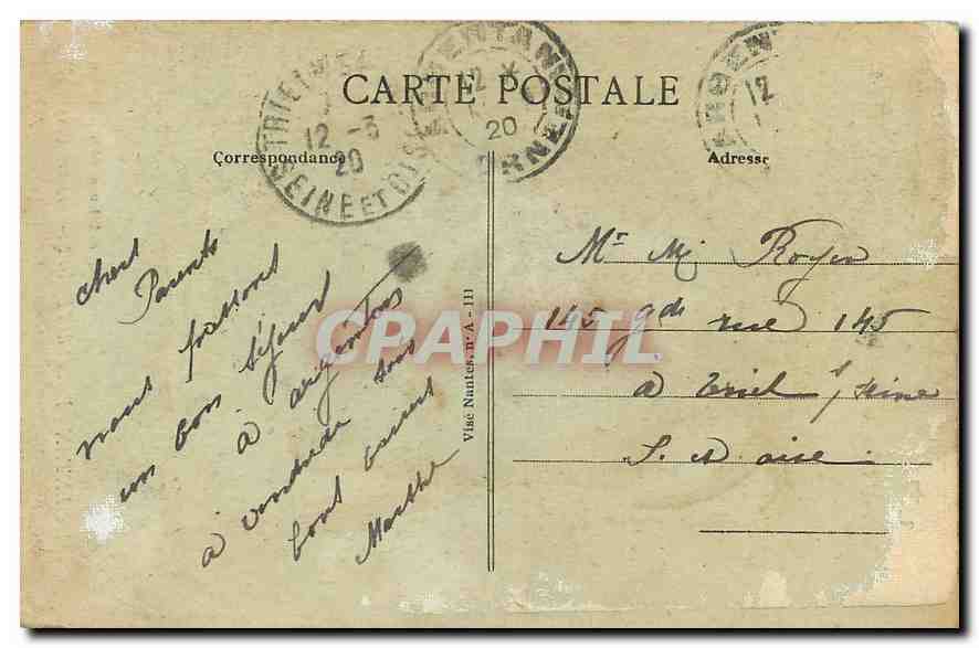 CPA Argentan portail de l'eglise St Germain XV siecle  — Rückseite
