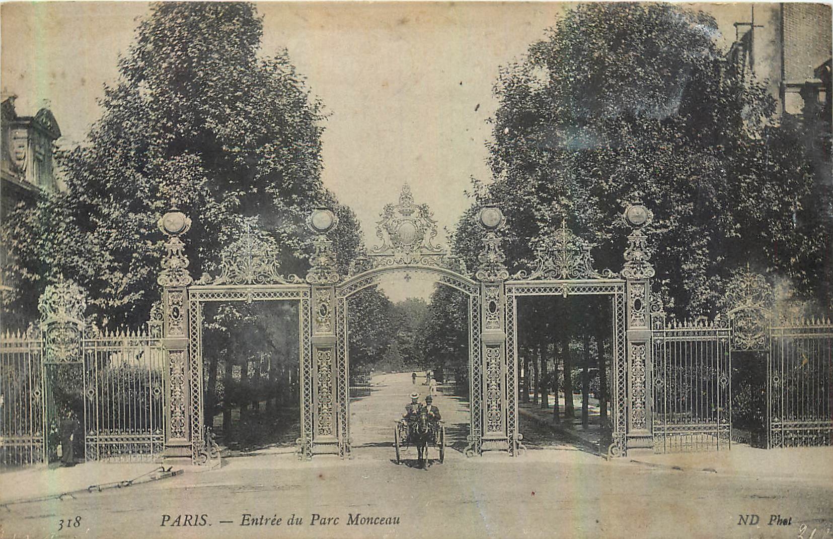 CPA Paris Entree du Parc Monceau 