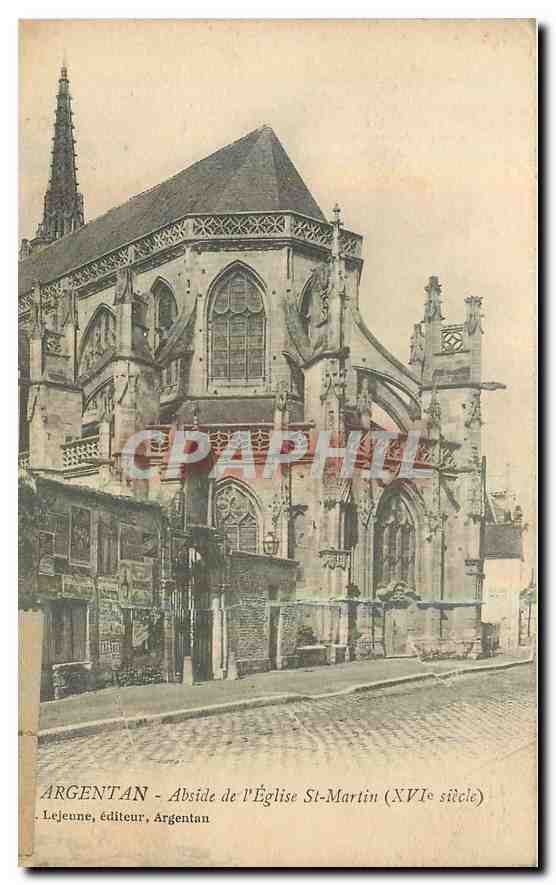 CPA Argentan Abside e l"Eglise St Martin XVI siecle 