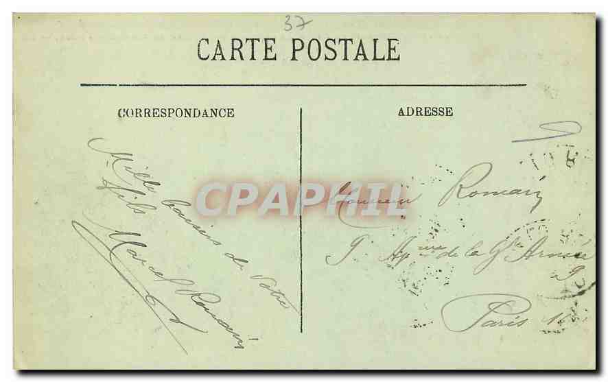 CPA Rigny Usse I et L le chateau et le Parc vue d'ensemble nord est  — Rückseite