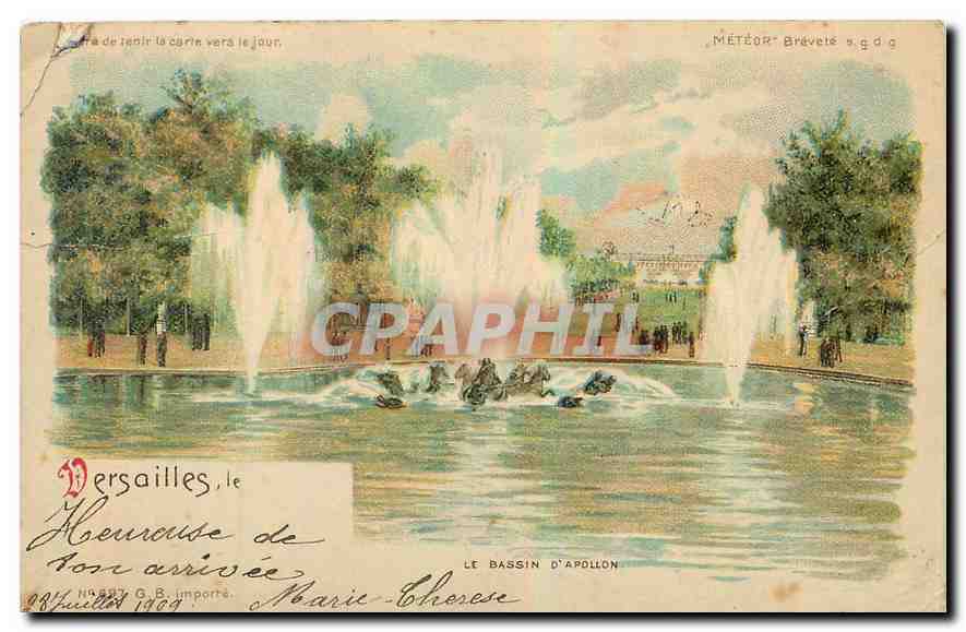 Versailles, le Bassin d'Apollon — éditeur Météor, Bréville, n° 8837