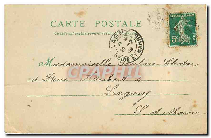 Versailles, le Bassin d'Apollon — éditeur Météor, Bréville, n° 8837 — Verso