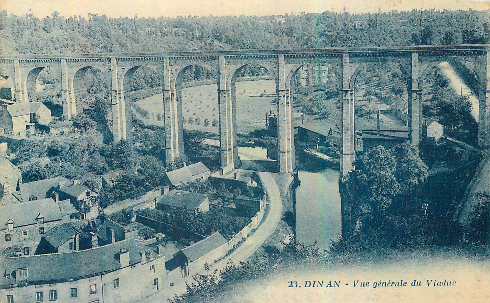 CPA Dinan vue generale du Viaduc 