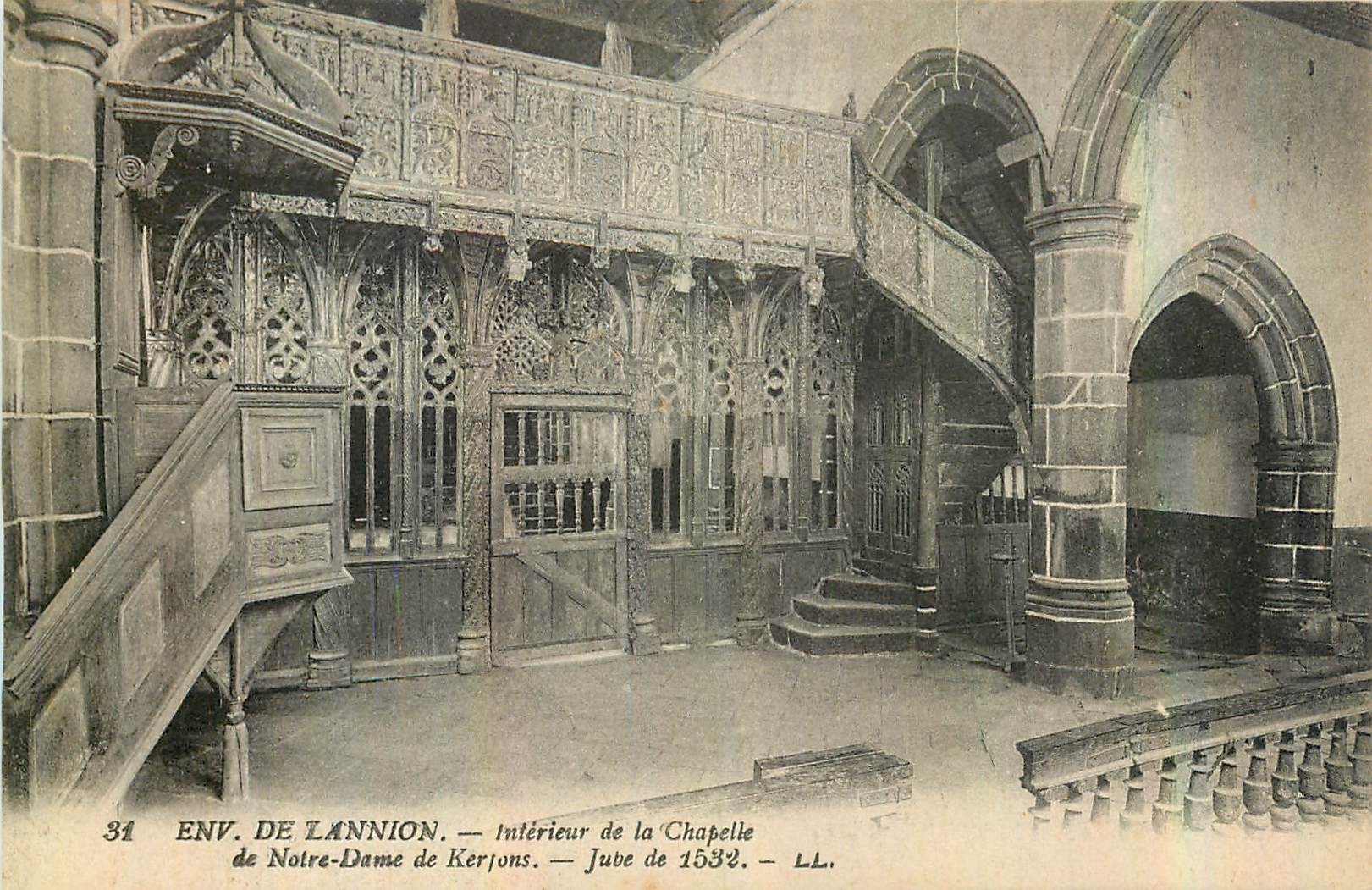 Intérieur de la Chapelle de Notre-Dame de Kerjons — Jube de 1532 — ENV. DE LANNION