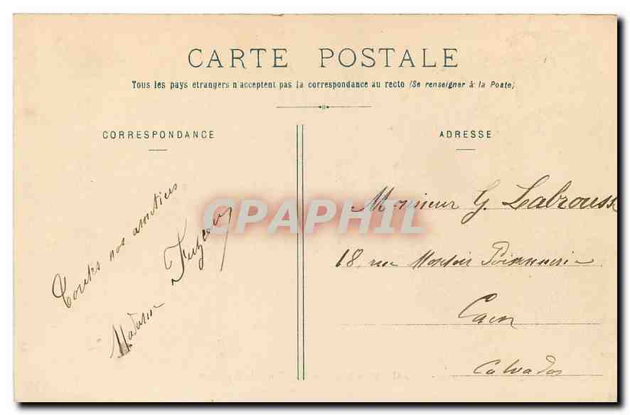 CPA Versailles le Bassin d'Apollon et le Tapis Vert  — Verso