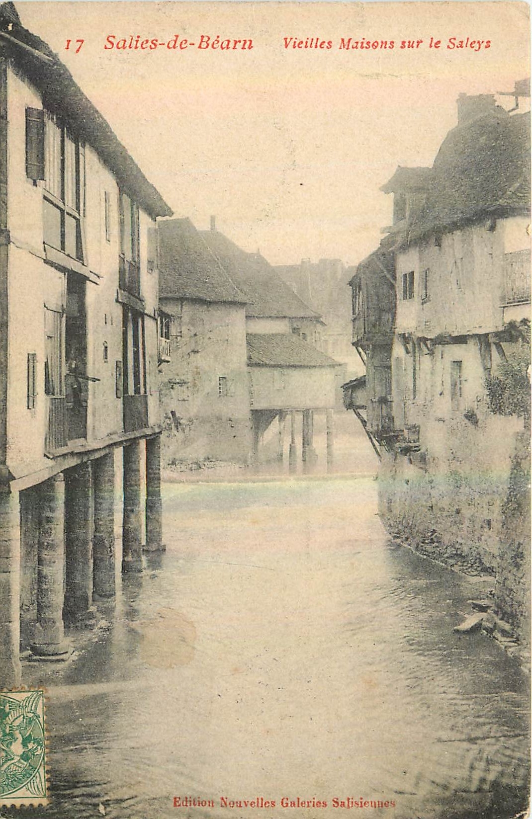 CPA Salies de Bearn Vieilles Maisons sur le Saleys 