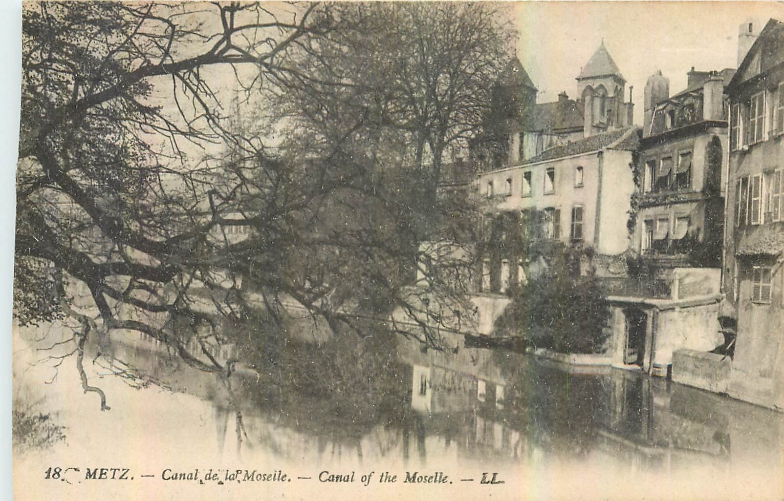 CPA Metz Canal de la Moseile 