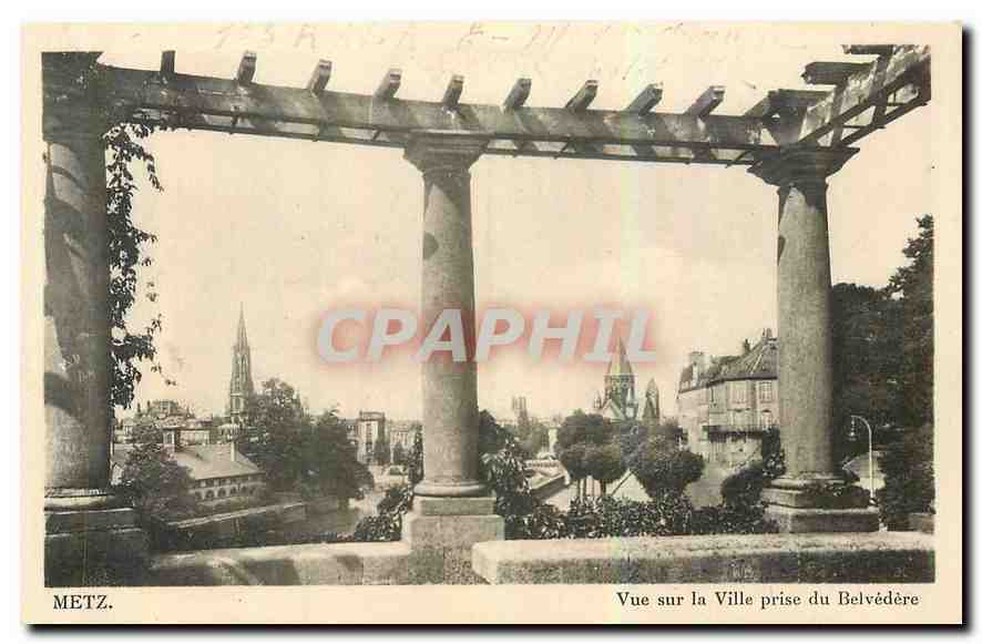 CPA Metz vue sur la Ville prise du Belvedere 