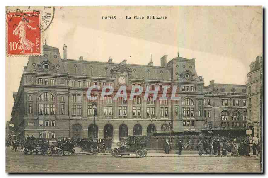 CPA Paris la Gare St Lazare 