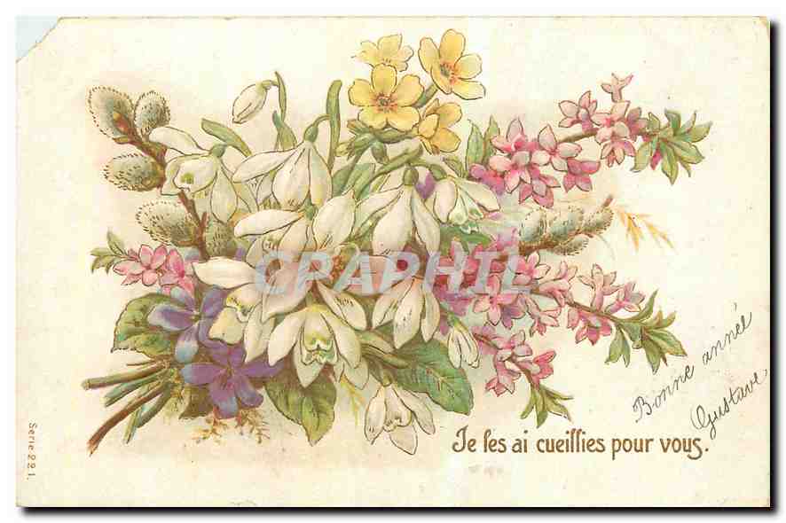 CPA Le les ai cueiffies pour vous Fleurs
