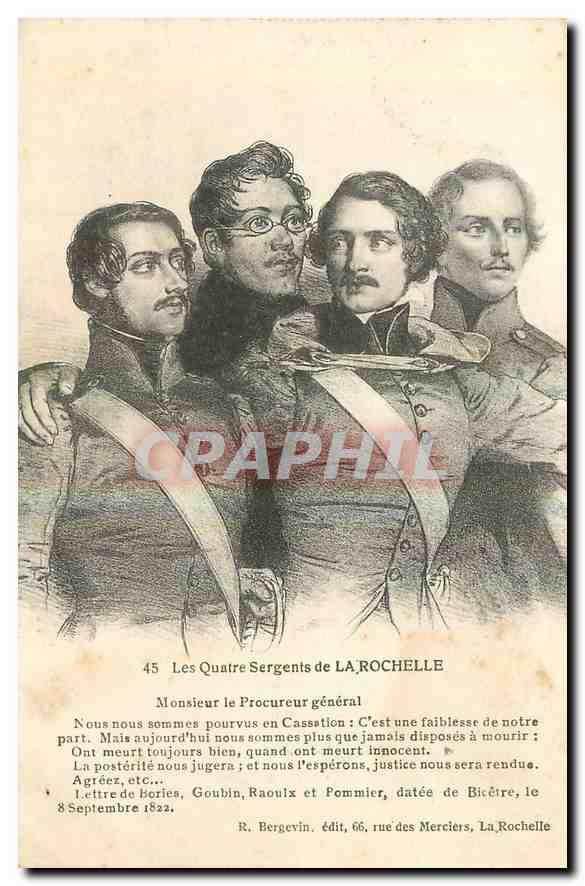 CPA Les Quatre Sergents de la Rochelle 