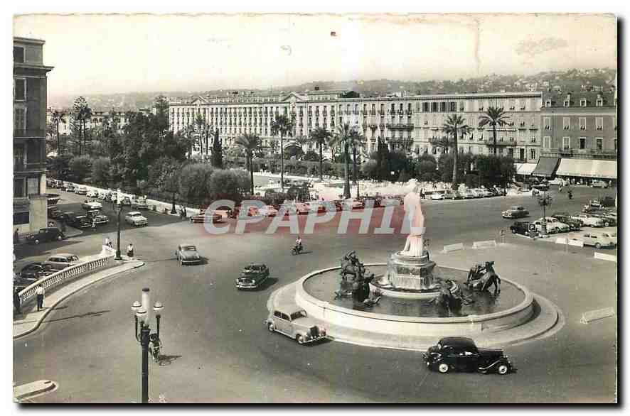 CPA Cote d'Azur Nice La Fontaine du Soleil et les Jardins Albert Ier 