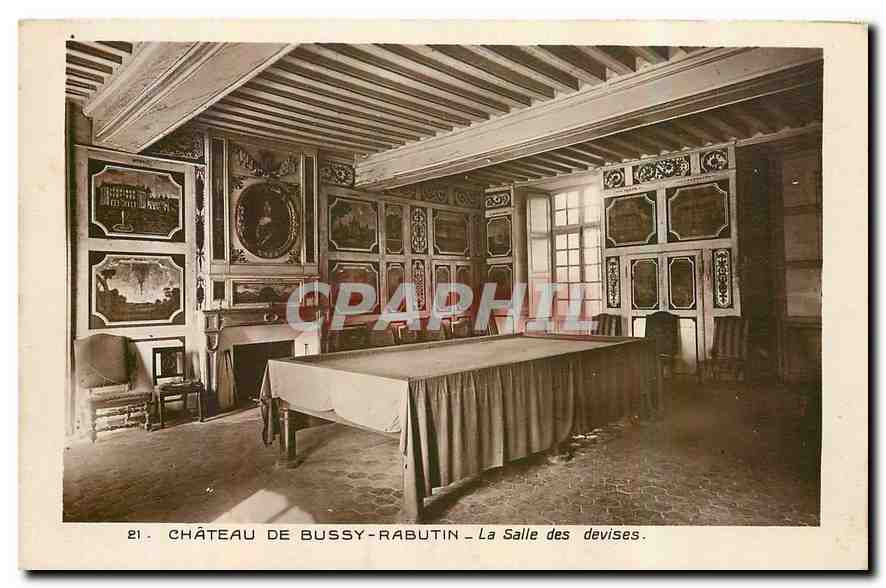 CPA Chateau de Bussy Rabutin la salle des devises 