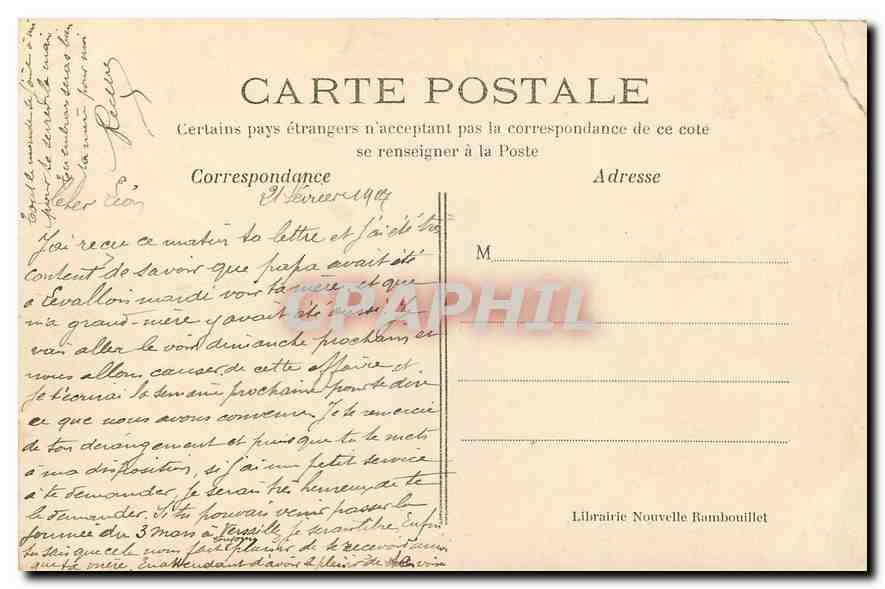 CPA Chateau de Rochefort S et O  — Rückseite