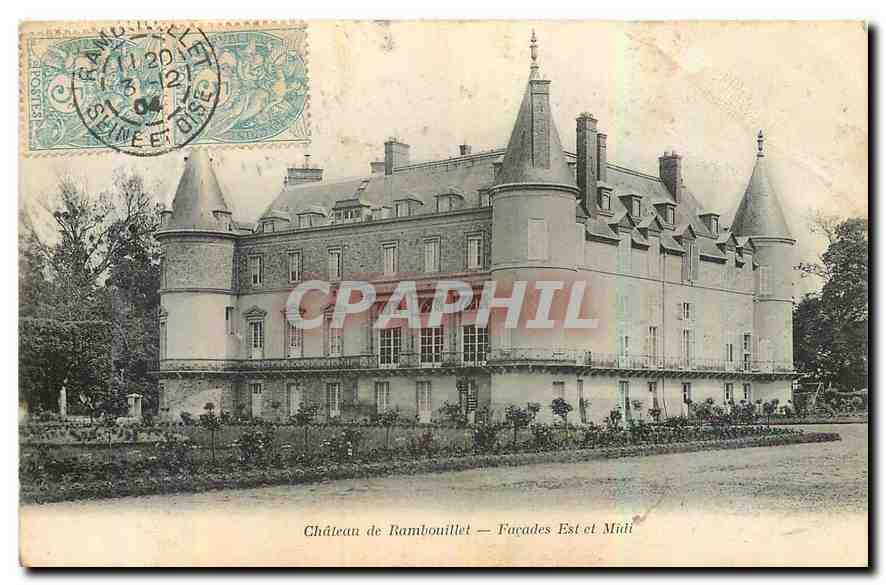 CPA Chateau de Rambouillet facades est et nord 