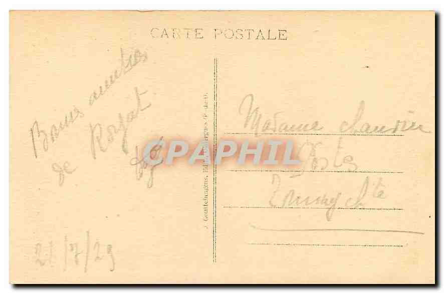 CPA L'Auvergne poetique le Mont Dore le Puy de Sancy  — Rückseite