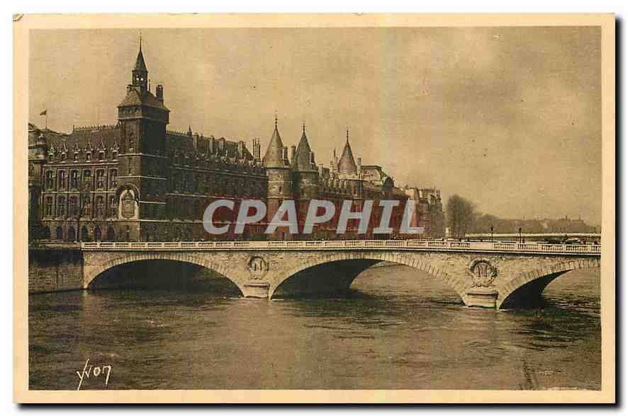 CPA Paris en flanant le palais de Justice et le pont au Change 