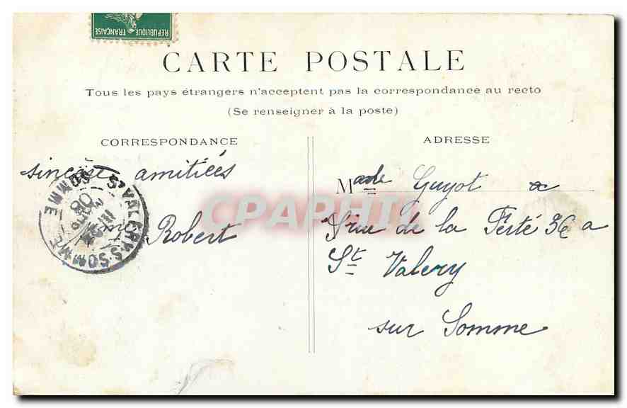 CPA Paris Boulevard de la Madeleine  — Verso