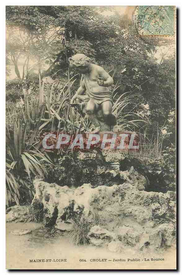 CPA Maine et Loire Cholet jardin public la source 