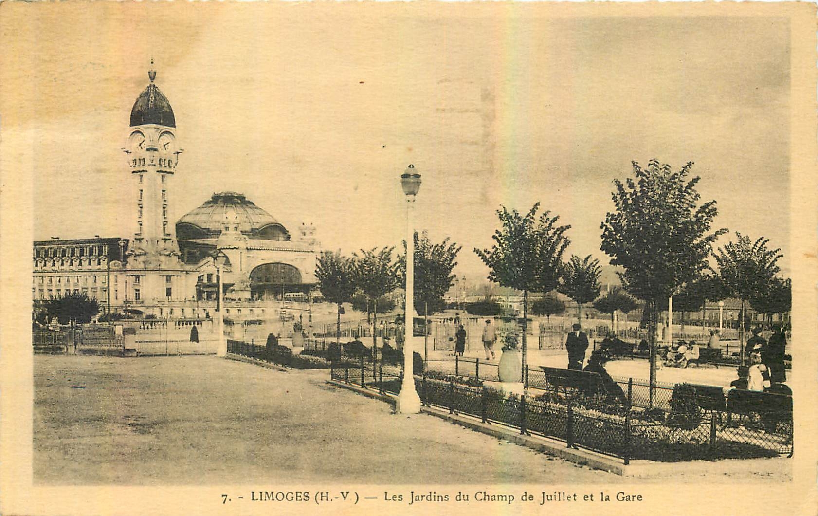 Limoges (H-V) — Les Jardins du Champ de Juillet et la Gare