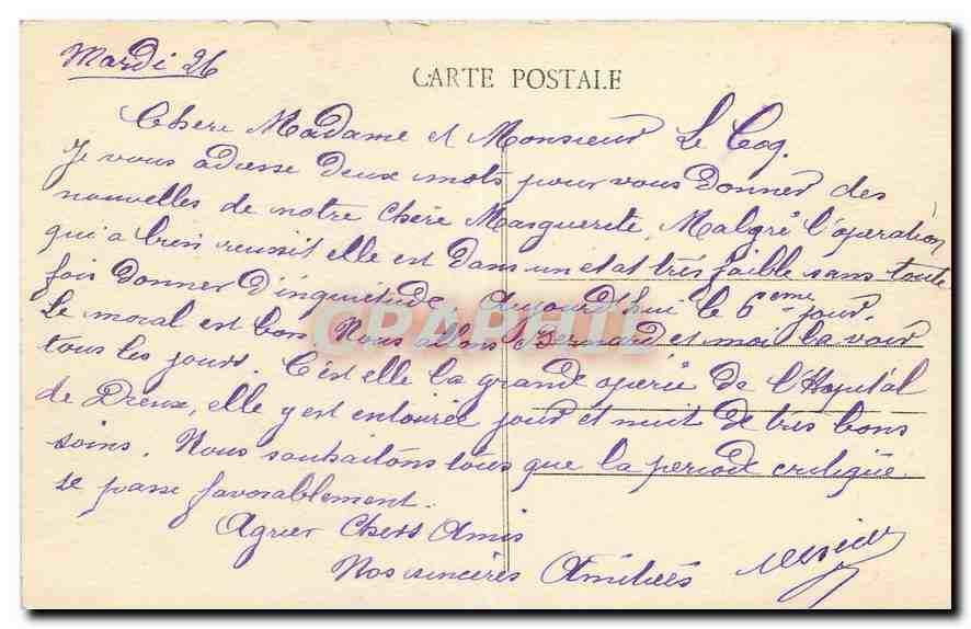 Dreux (E.-et-L.) - Hôpital-Hospice - Bâtiment principal - Chirurgie - Médecine — Achterkant