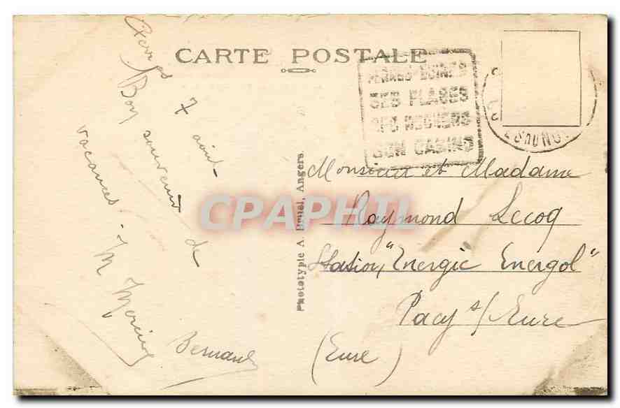 CPA Vue generale de la Plage de Trestraou merveilleusement abritee par des collines boisees de pins  — Rückseite