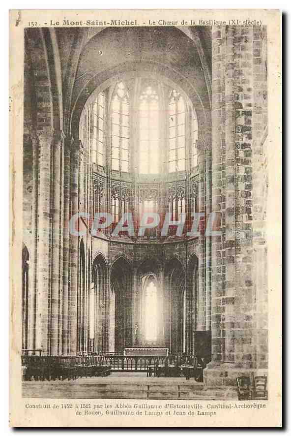 CPA Le Mont Saint Michel Le Choeur de la Basilique 