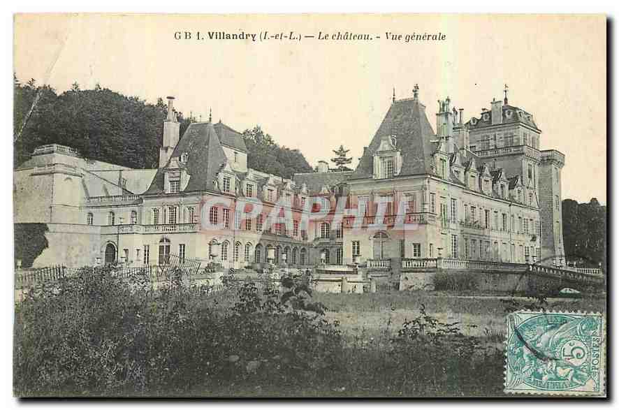 CPA Villandry I et L Le chateau Vue generale 