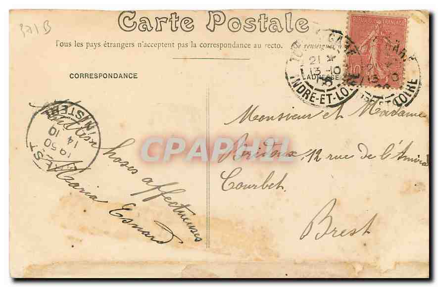 CPA Usse I et L Le Chateau Vue generale  — Rückseite