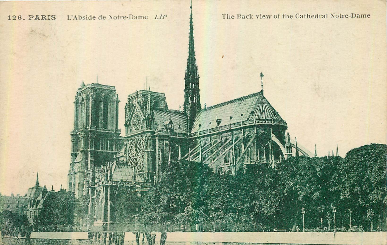 CPA Paris L'Abside de Notre Dame 