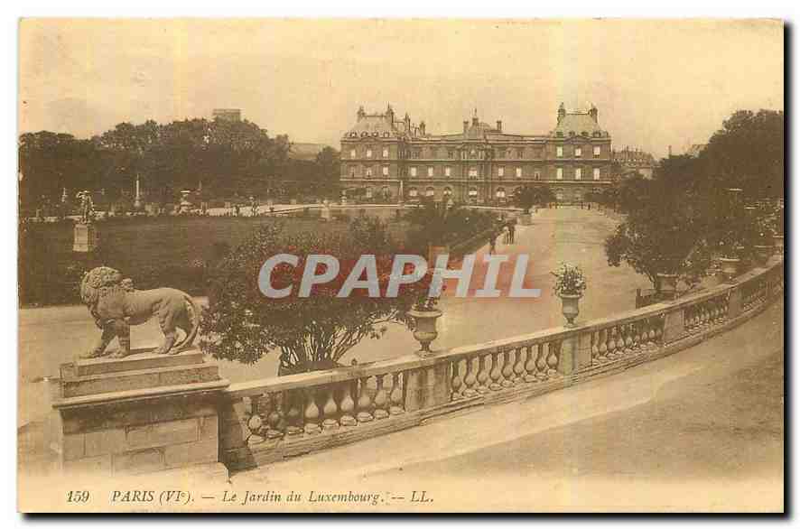 CPA Paris Le Jardin du Luxembourg Lion