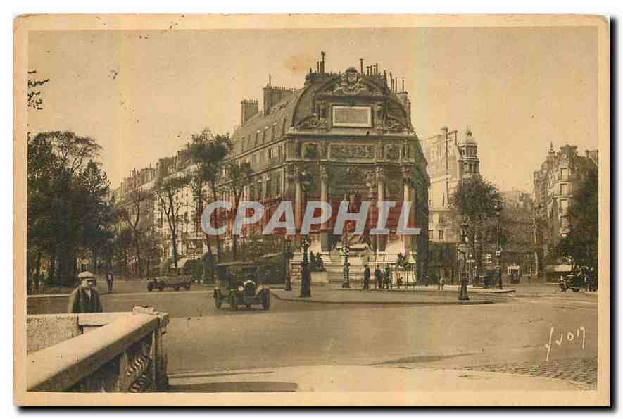 CPA Paris en flanant Place et Fontaine Saint Michel 