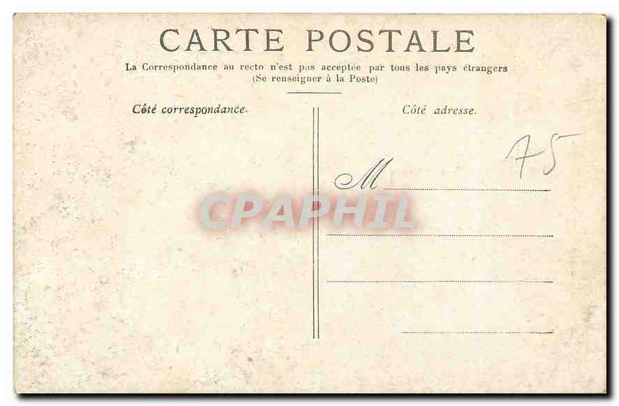 CPA Paris Notre Dame  — Rückseite