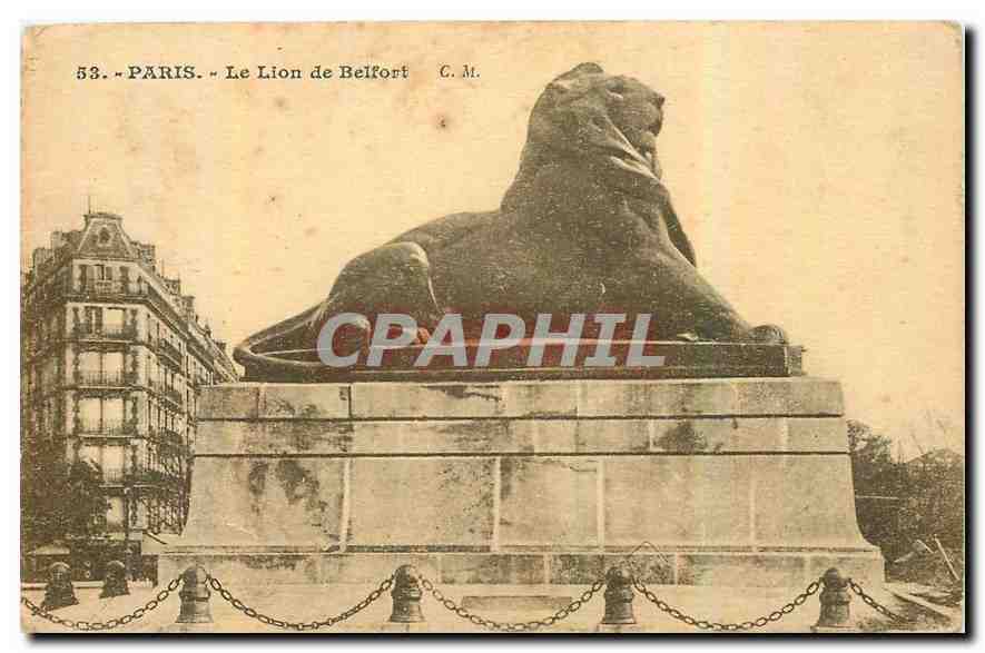 CPA Paris Le Lion de Belfort 