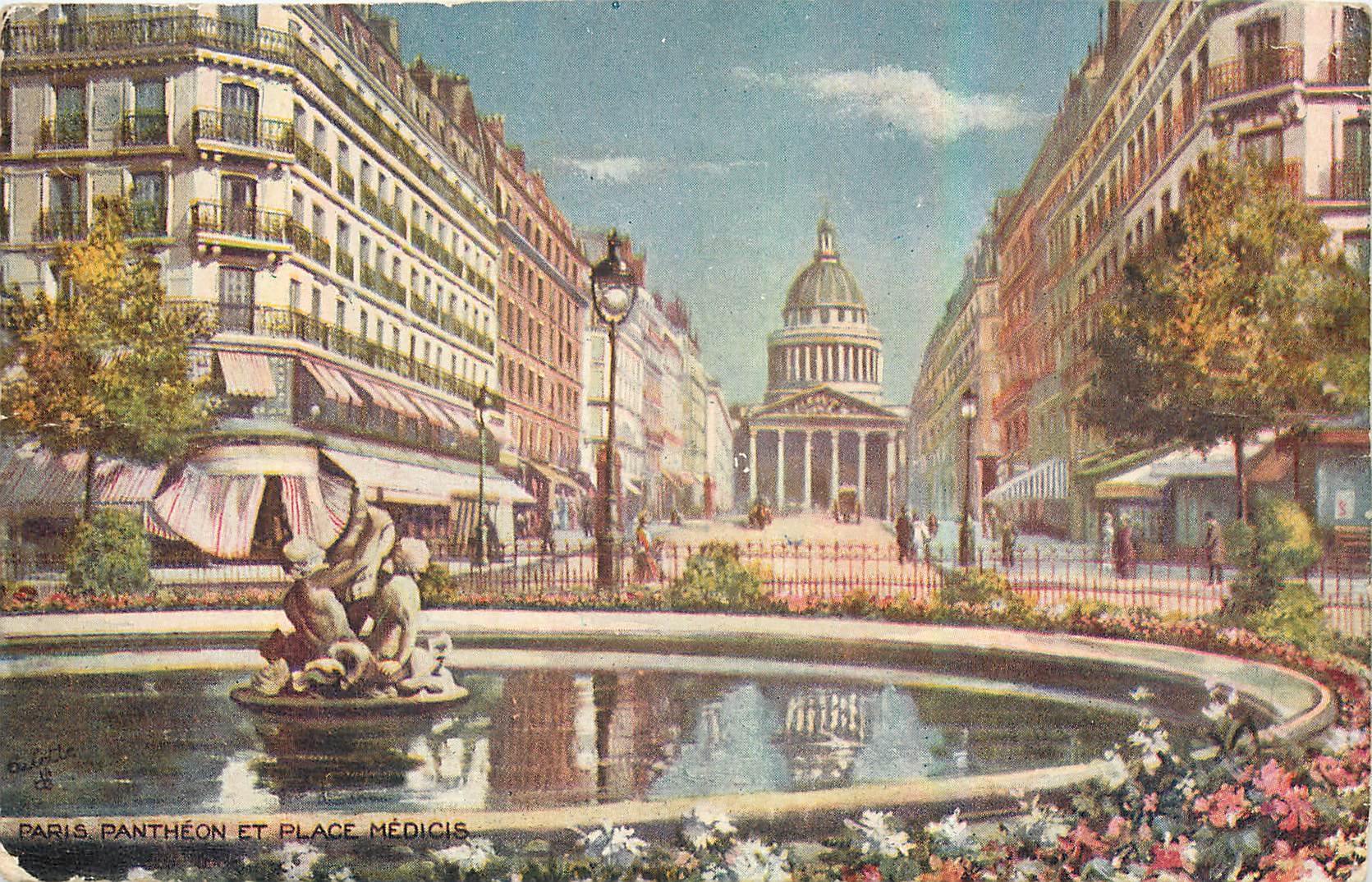 CPA Paris Pantheon et Place Medicis 