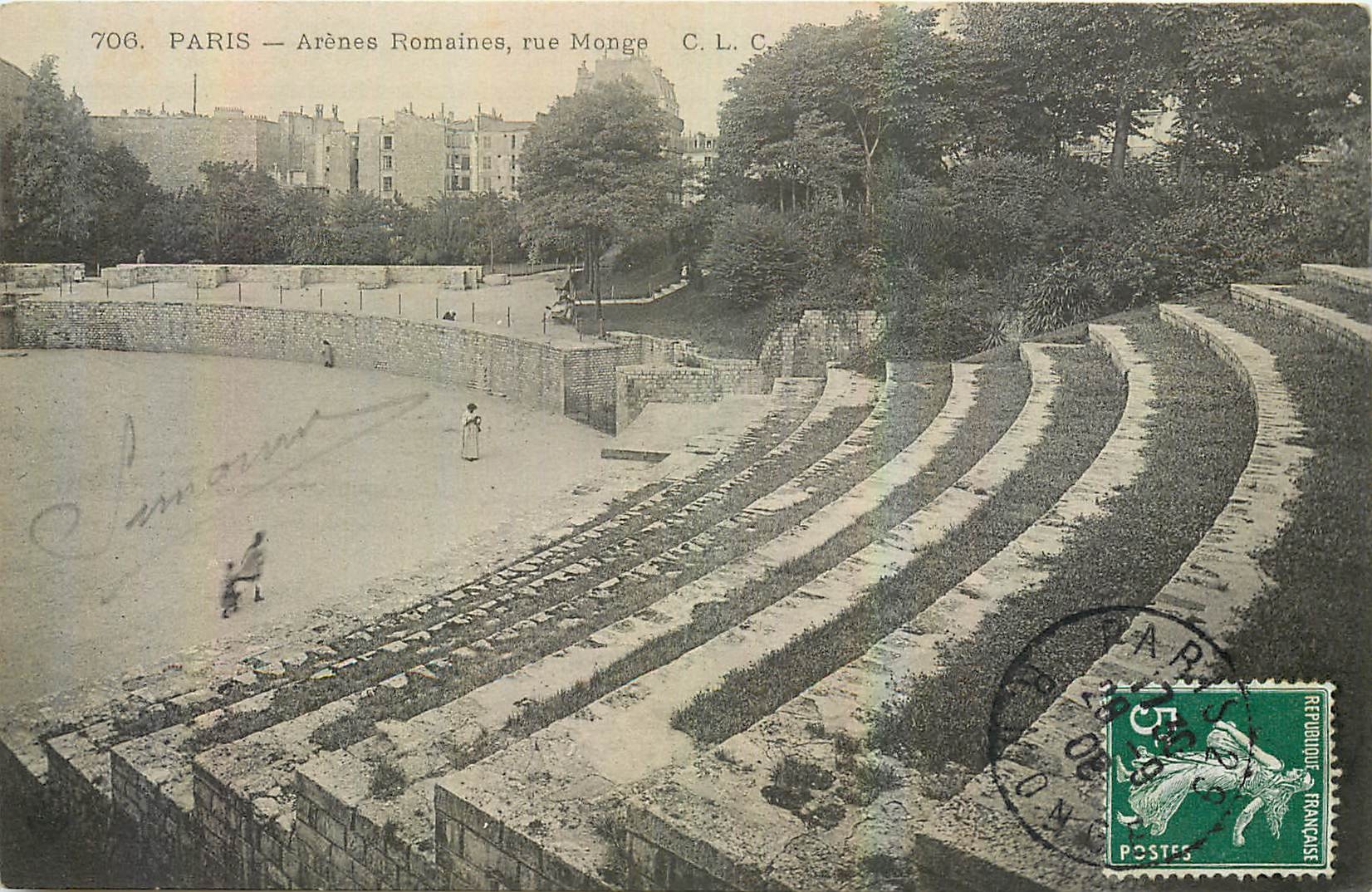 CPA Paris Arenes Romaines rue Monge 