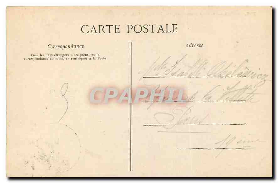 CPA Paris Arenes Romaines rue Monge  — Verso