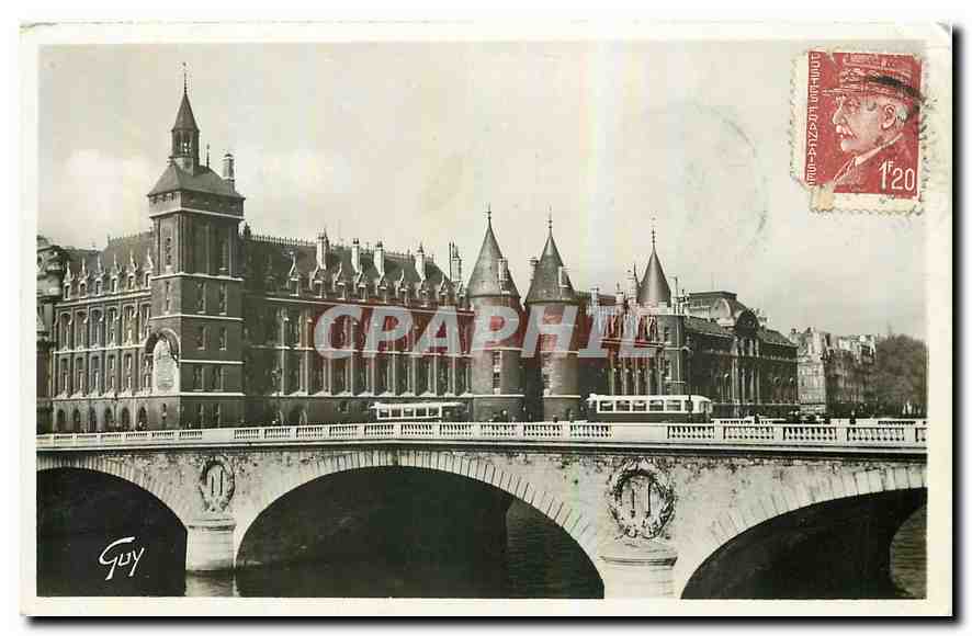 CPA Paris et ses Merveilles Le Palais de Justice Tour de l'Horloge et Conciergerie 