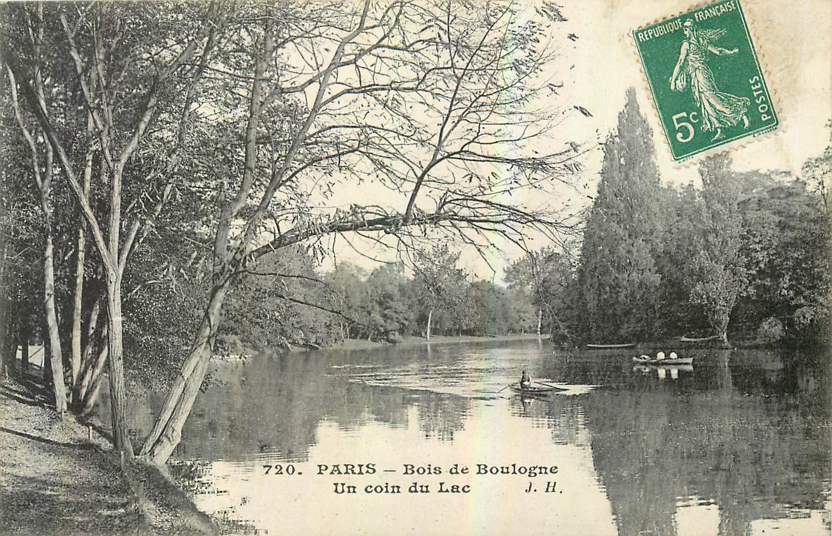 CPA Paris Bois de Boulogne Un coin du Lac 