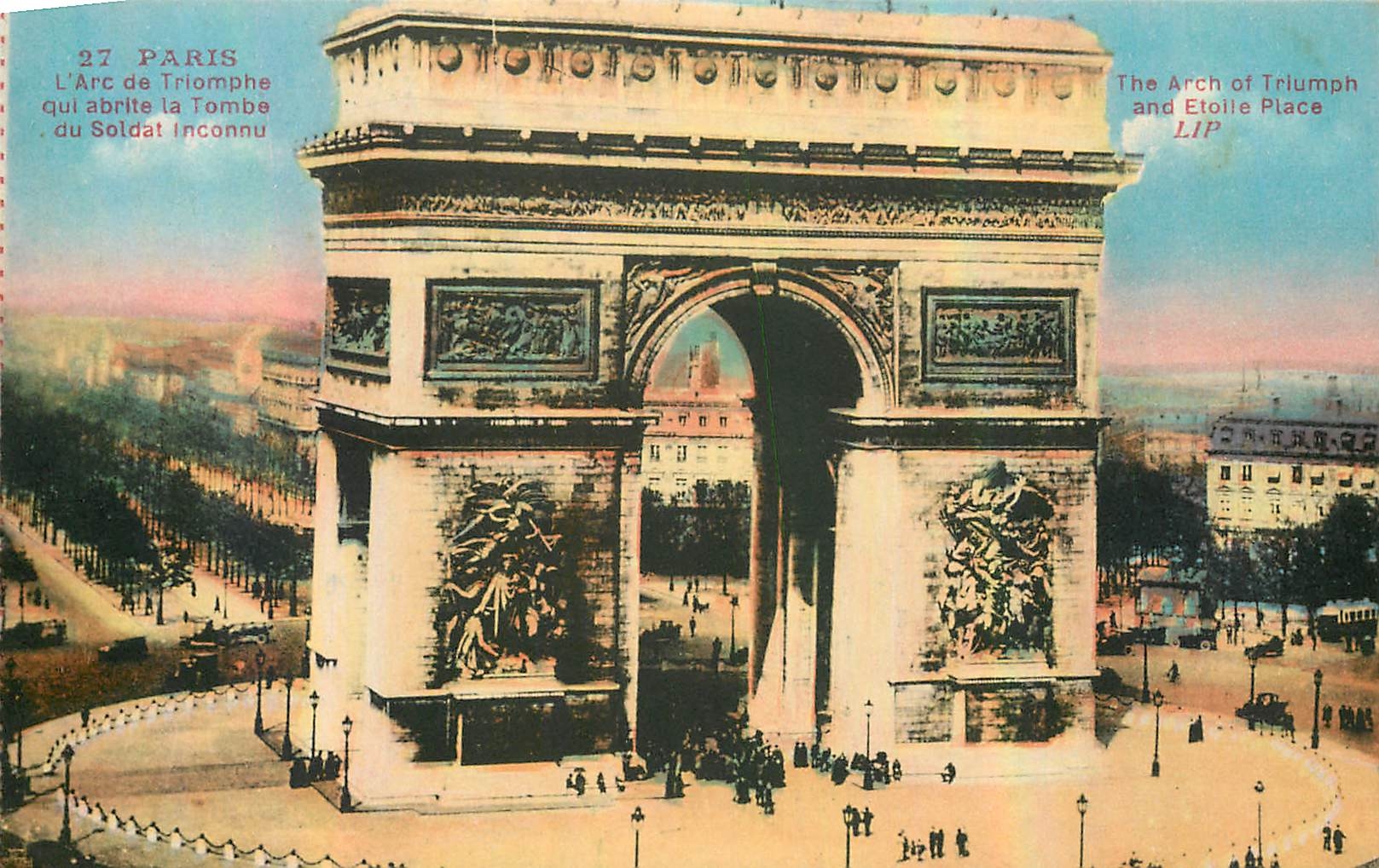 CPA Paris L'Arc de Triomphe qui abrite la Tombe du Soldat Inconnu 
