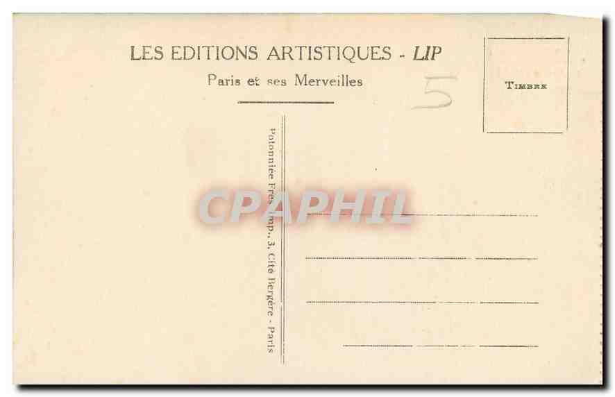 CPA Paris L'Arc de Triomphe qui abrite la Tombe du Soldat Inconnu  — Rückseite