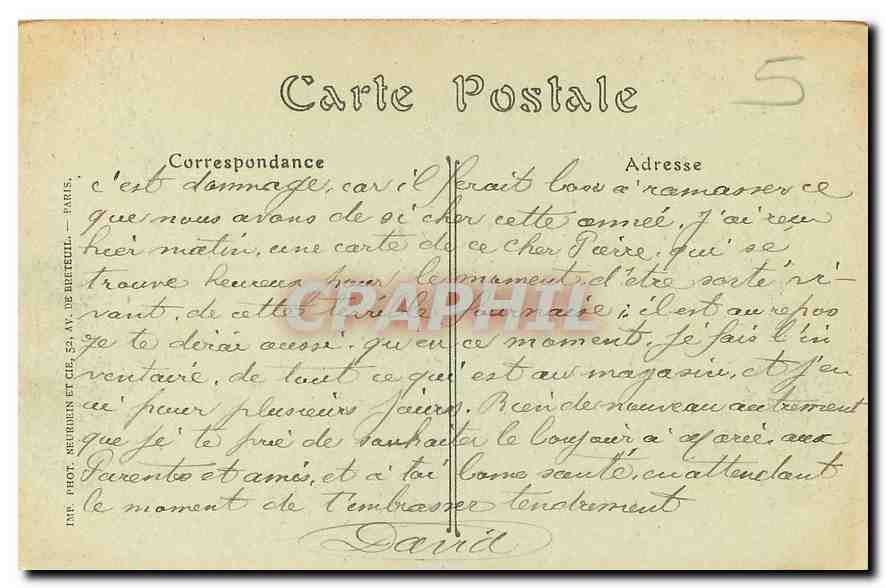 CPA Paris La Porte et le Boulevard Saint Denis  — Rückseite