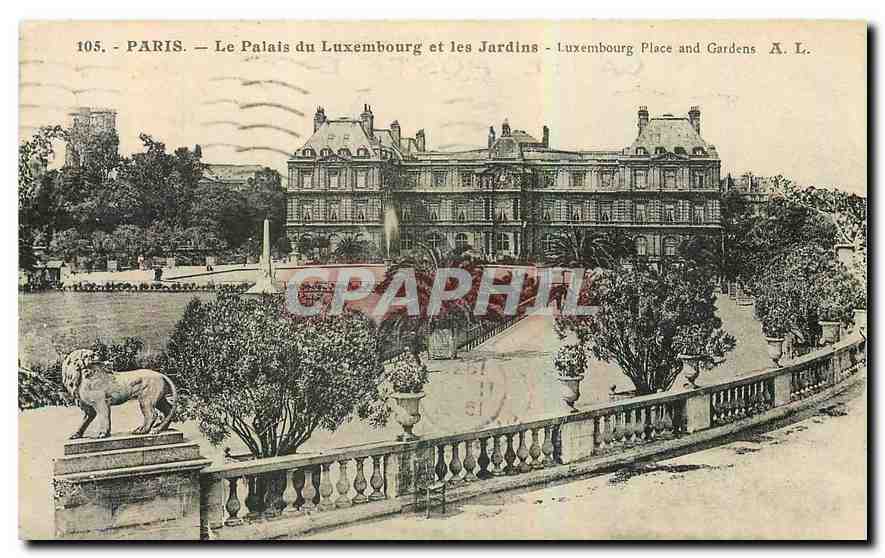 CPA Paris Le Palais du Luxembourg et les Jardins 