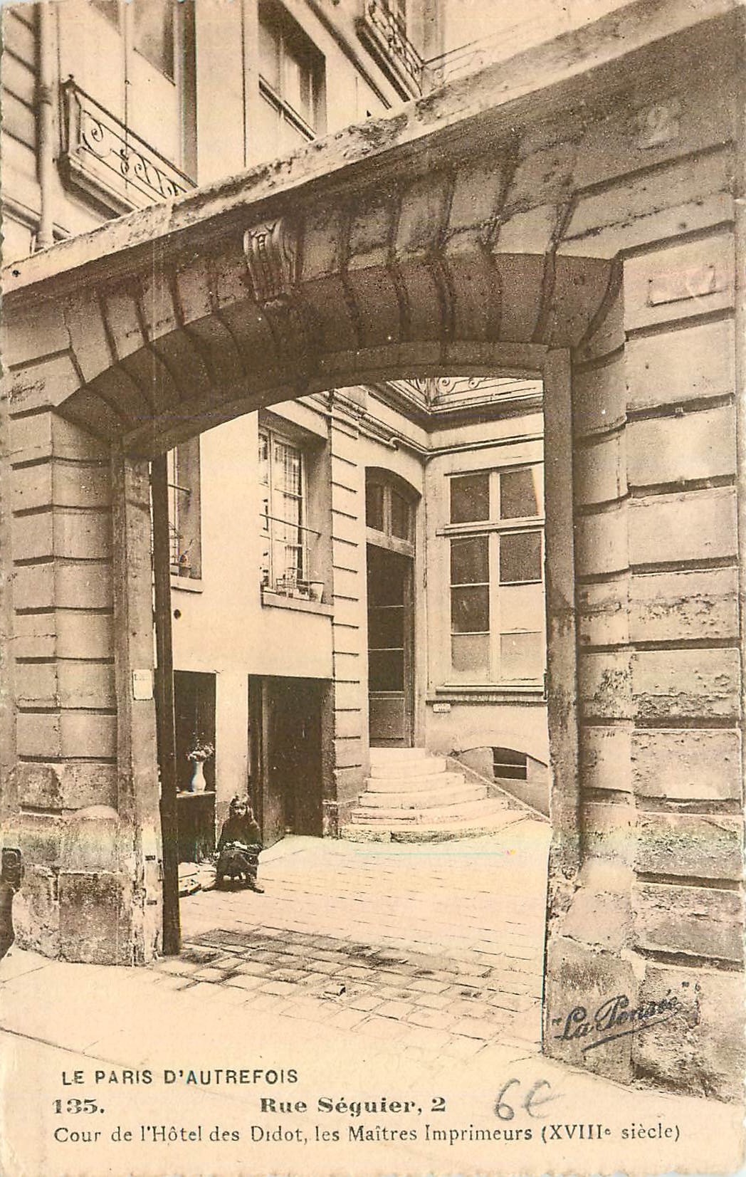 CPA Le Paris d'Autrefois Rue Seguier 2 Cour de l'Hotel des Didot les Maitres Imprimeurs 